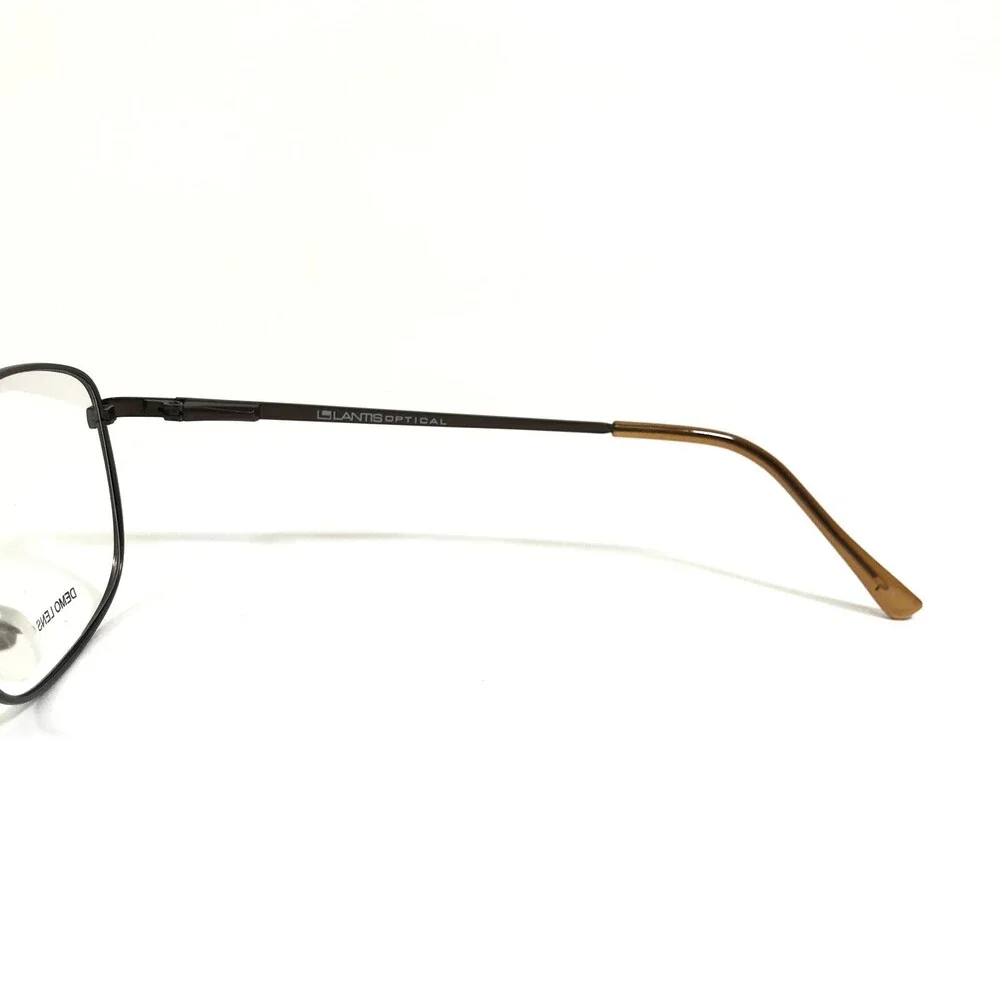 Lantis Optical Eyeglasses Frames L7009 BRN Brown Square Wire Rim 58-19-150